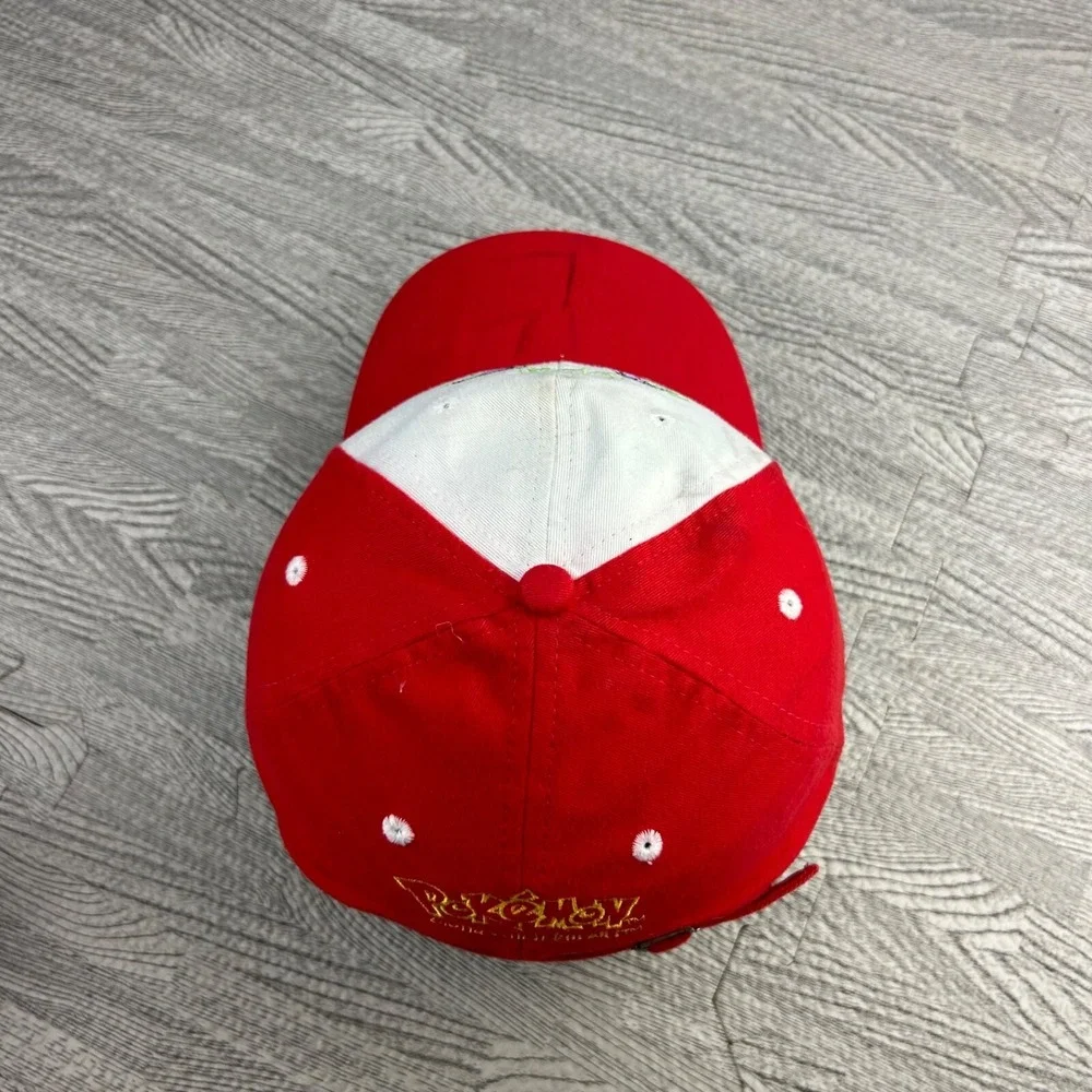 Vintage 90s Aerodactyl Pokemon Hat Cap Strap Back Adjustable YOUTH Red Videogame